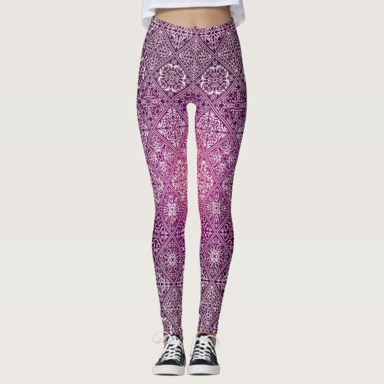 Floral luxury royal antique pattern leggings