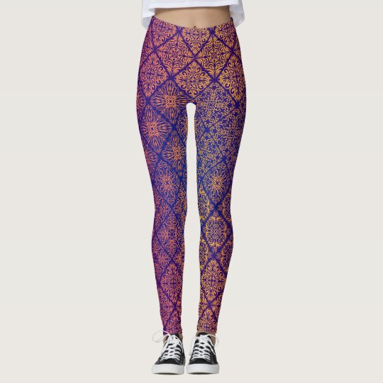 Floral luxury royal antique pattern leggings