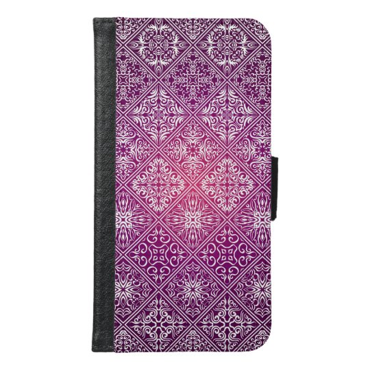 Floral luxury royal antique pattern samsung galaxy s6 wallet case