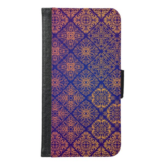 Floral luxury royal antique pattern samsung galaxy s6 wallet case