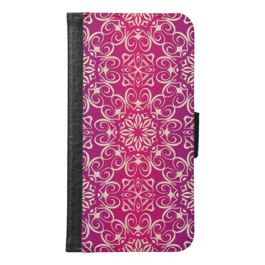 Floral luxury royal antique pattern samsung galaxy s6 wallet case