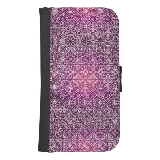 Floral luxury royal antique pattern samsung s4 wallet case