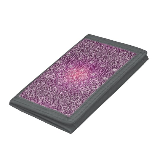 Floral luxury royal antique pattern tri-fold wallet