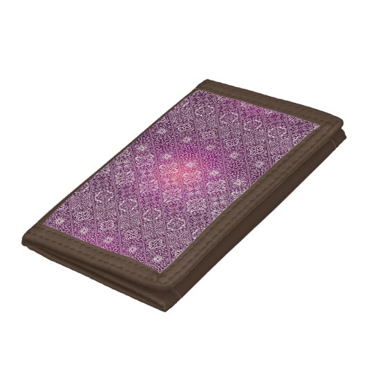 Floral luxury royal antique pattern tri-fold wallets