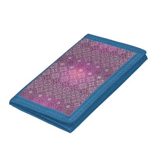 Floral luxury royal antique pattern tri-fold wallets