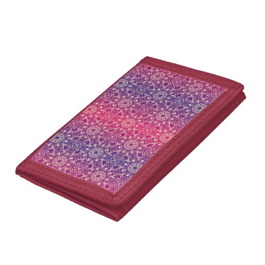Floral luxury royal antique pattern trifold wallet