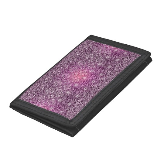 Floral luxury royal antique pattern trifold wallet