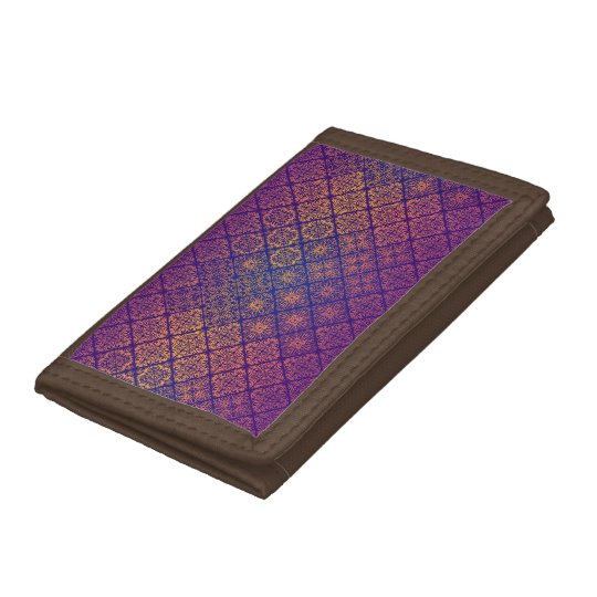 Floral luxury royal antique pattern trifold wallets
