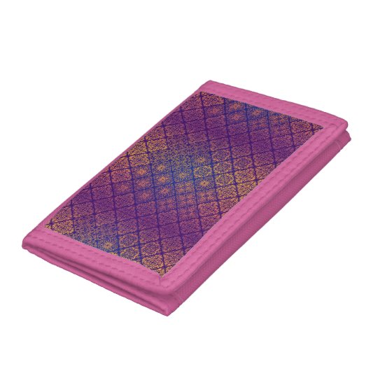 Floral luxury royal antique pattern trifold wallets