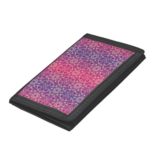 Floral luxury royal antique pattern trifold wallets