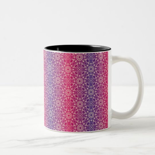 Floral luxury royal antique pattern Two-Tone coffee mug