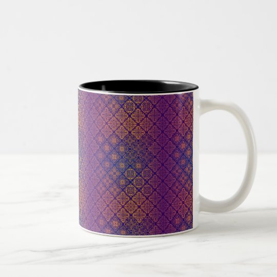 Floral luxury royal antique pattern Two-Tone coffee mug
