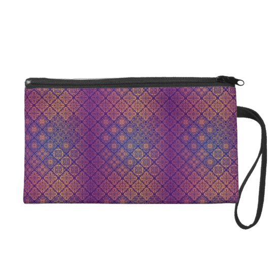 Floral luxury royal antique pattern wristlet