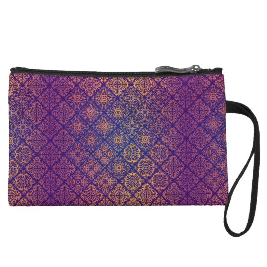 Floral luxury royal antique pattern wristlet