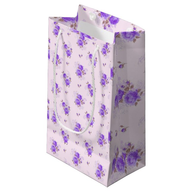Floral Luxury Small Gift Bag (Front Angled)