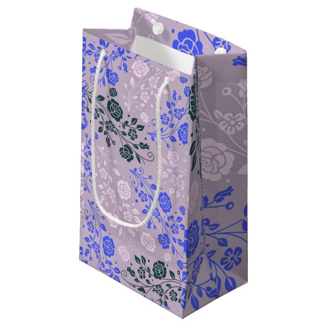 Floral Luxury Small Gift Bag (Front Angled)