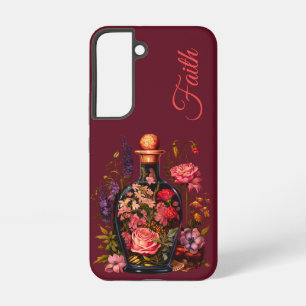 Floral Magic Potion - Witchy Vibes Custom Name Samsung Galaxy Case