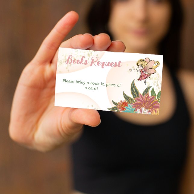 Floral Magical Fairy Woodland Books Request Game Business Card (Creator Uploaded)
