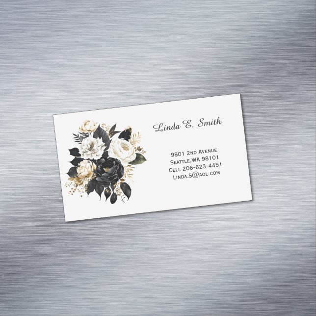 Floral Magnetic Calling Card (In Situ)