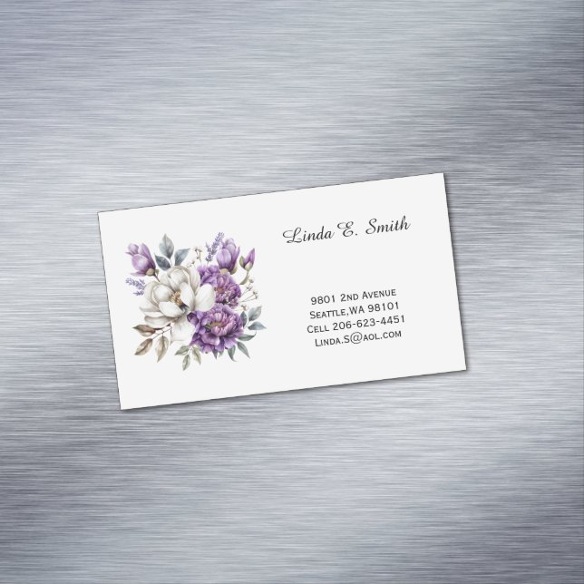 Floral Magnetic Calling Card (In Situ)