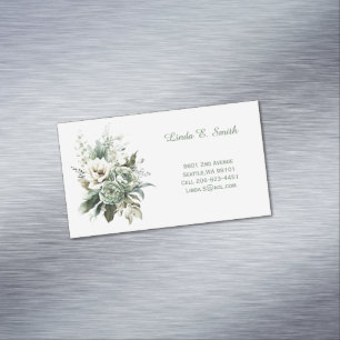 Floral Magnetic Calling Card