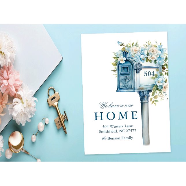 Floral Mailbox New Home We've Moved Invitation (Creator Uploaded)