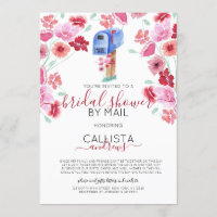 Floral Mailbox Watercolor Bridal Shower by Mail
