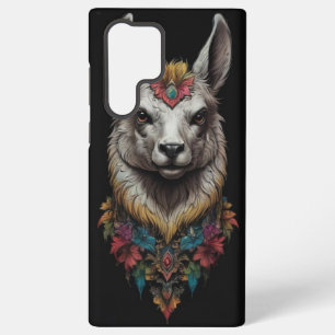 "Floral Majesty: A Llama Adorned with Blooms" Samsung Galaxy Case