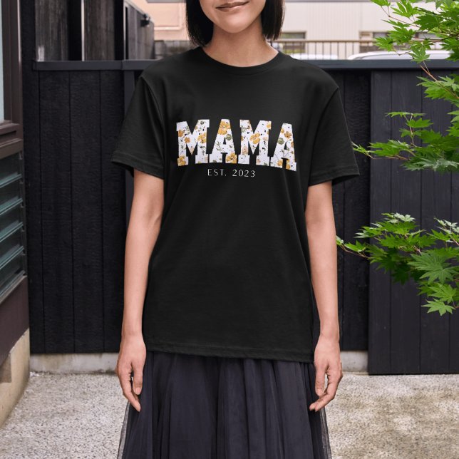 Floral Mama EST Custom Gift for Mum T-Shirt (Creator Uploaded)