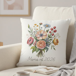 Floral Mama Est Soft Feminine Aesthetic Cushion