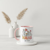 Floral Mama Est Year Wildflower Design