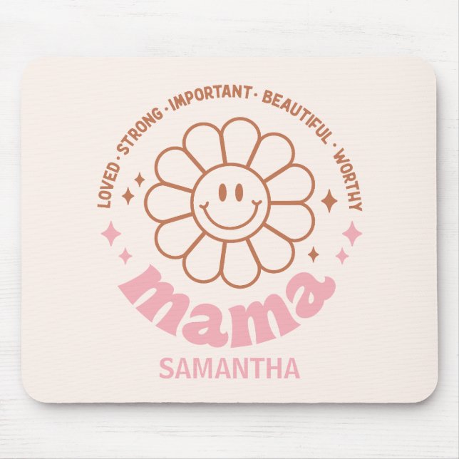 Floral Mama Mouse Pad (Front)