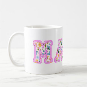 Floral Mama Retro Mum Boho Mother  Coffee Mug