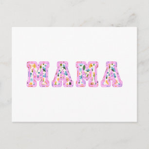 Floral Mama Retro Mum Boho Mother Holiday Postcard