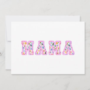 Floral Mama Retro Mum Boho Mother Invitation