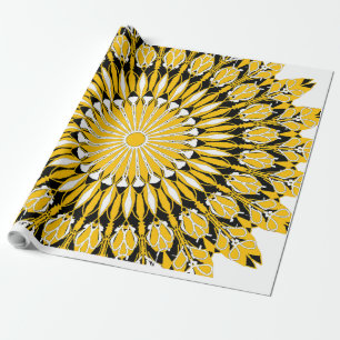 floral mandala art vector wrapping paper