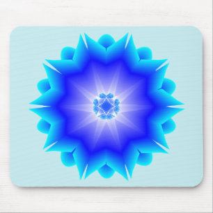 Floral Mandala blue Mousepad
