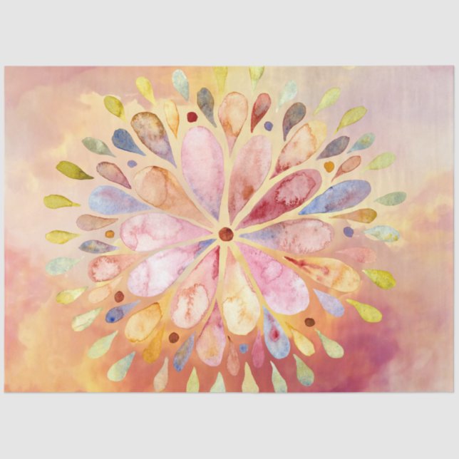 Floral mandala decoupage paper (Front)