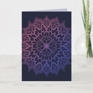 Floral Mandala Flower Yoga Card
