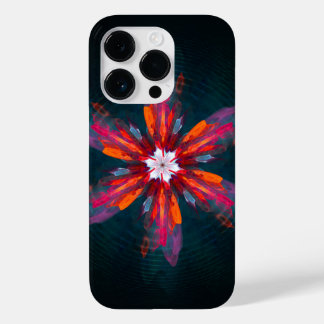 Floral Mandala Flowers Orange Red Blue Abstract Case-Mate iPhone 14 Pro Case