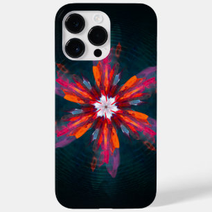 Floral Mandala Flowers Orange Red Blue Abstract Case-Mate iPhone 14 Pro Max Case