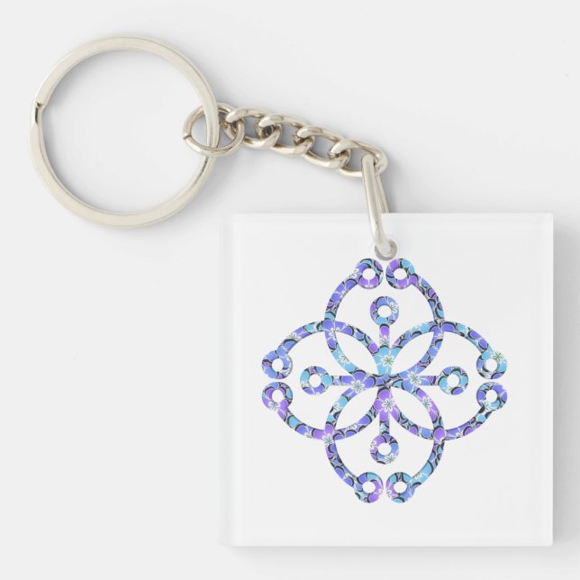 Floral Mandala Key Ring (Front)