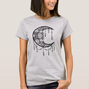 Floral Mandala Moon Women's T-Shirt