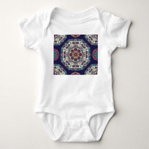 Floral Mandala: Ornamental Vintage Seamless Baby Bodysuit