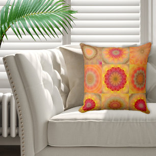 Floral Mandala Patchwork or Quilt Pattern Pillow