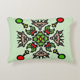 Floral Mandala Pattern Decorative Cushion