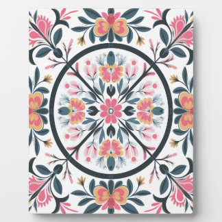 Floral Mandala Pattern Design. Ornamental Art Plaque