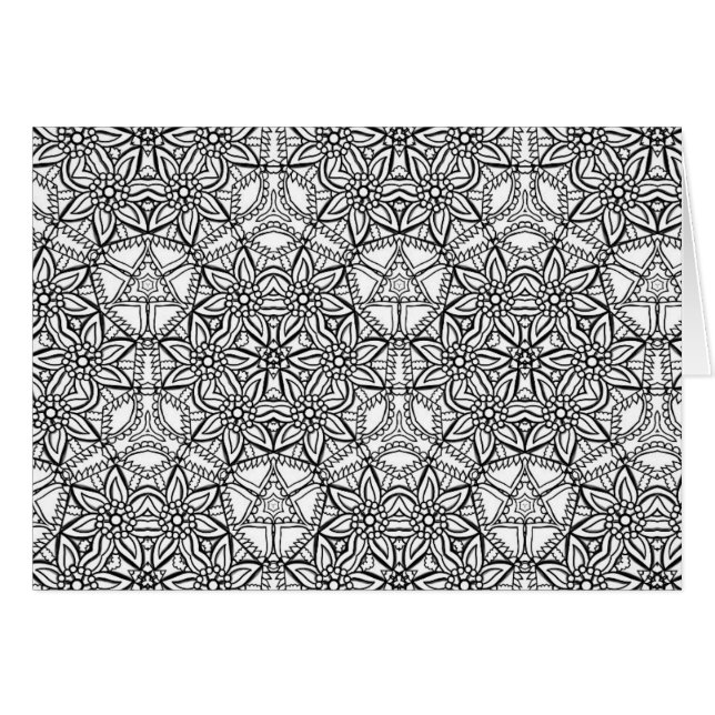 Floral Mandala Pattern Geometric Adult Colouring (Front Horizontal)