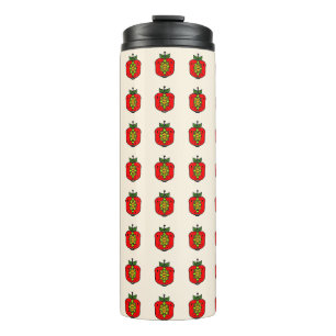 Floral Mandala Pattern Thermal Tumbler