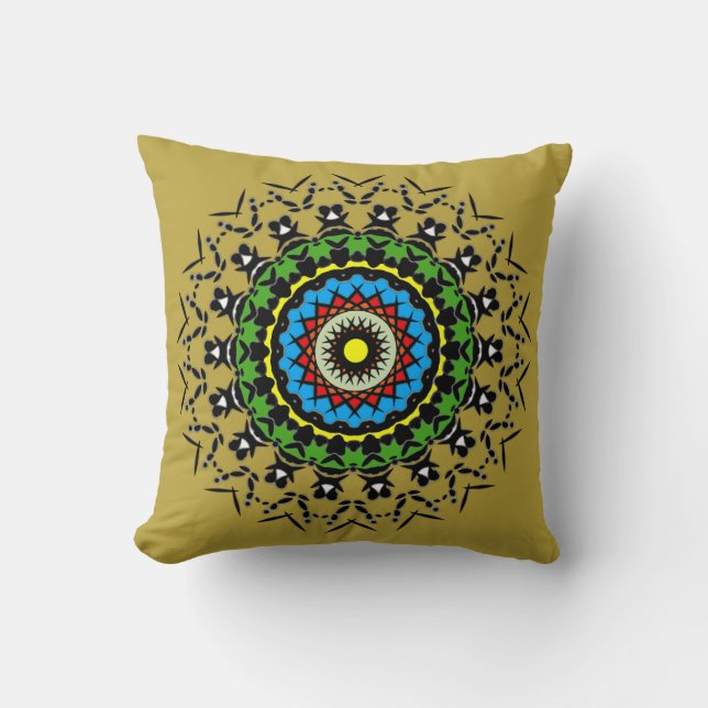 Floral Mandala Seamless Cushion (Front)